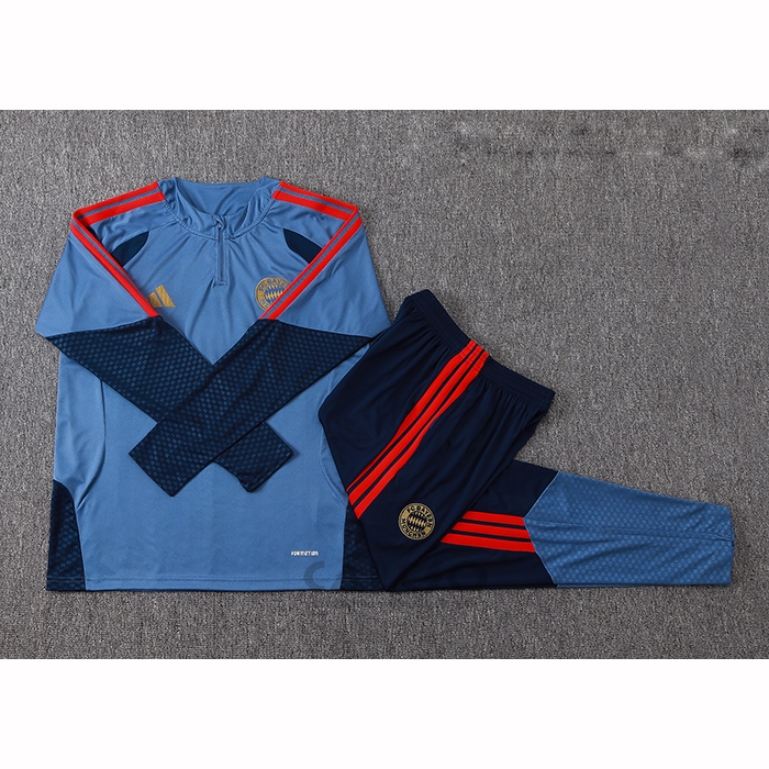 Tuta da Track di Felpa Bayern Monaco Bambino 2026-2027 Blu Grigio